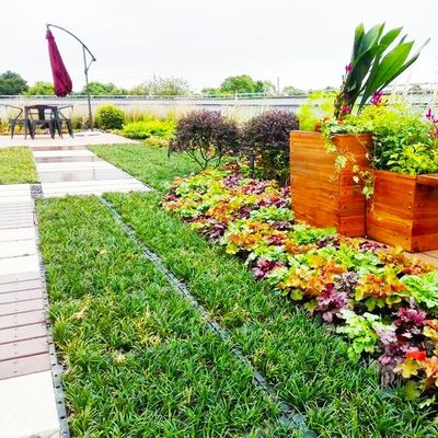 Verwendet mit Blumen/Grünpflanzen Großer Garten Topfpflanzer Stand für Außen-Dachvergrünung
