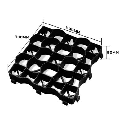 333x333x50mm Plastikrasengitter für Rasenflächen aus HDPE-Horse Paddock Fußnetz Paver
