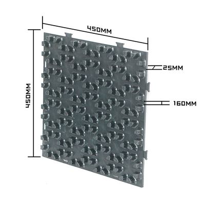 450*450*25MM Kunststoff-Manifold Warmwasser-Bodenwärmesystem für Lager