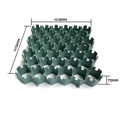 410x410mm Hdpe Grüne Poröse Pflastersteine Verriegelung Pp Rasengitter Landschaftspflastersteine