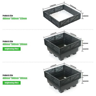 Umweltfreundliches Modular-Tray-System für Blumen und Gemüse mit grünem Dach