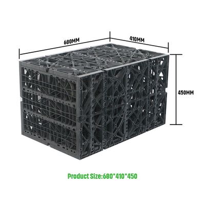 Moderne schwarze HDPE-Regenwasser-Sammeltank für die Untertage-Wasserspeicherung